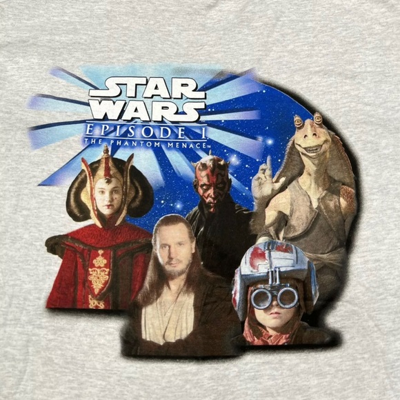 Vintage Star Wars The Phantom Menace Episode 1 Promo T-Shirt Made In USA Size XL - Picture 2 of 8